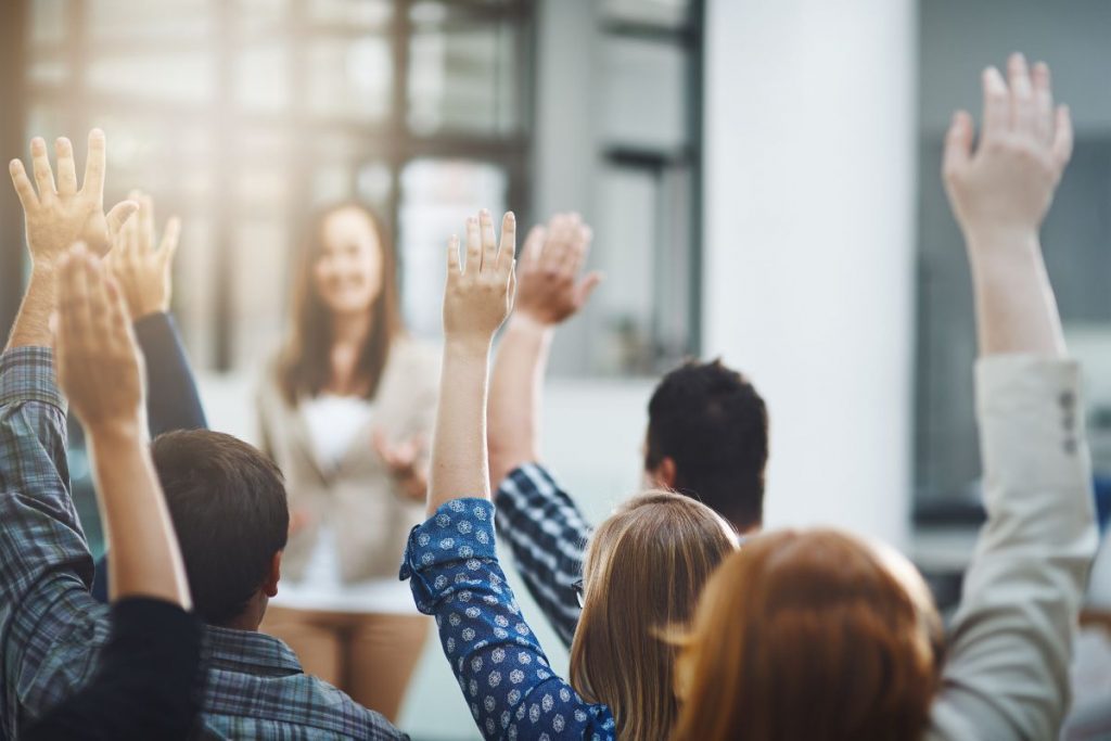 Hands raised, asking why anyone would enroll in Medicare Advantage.