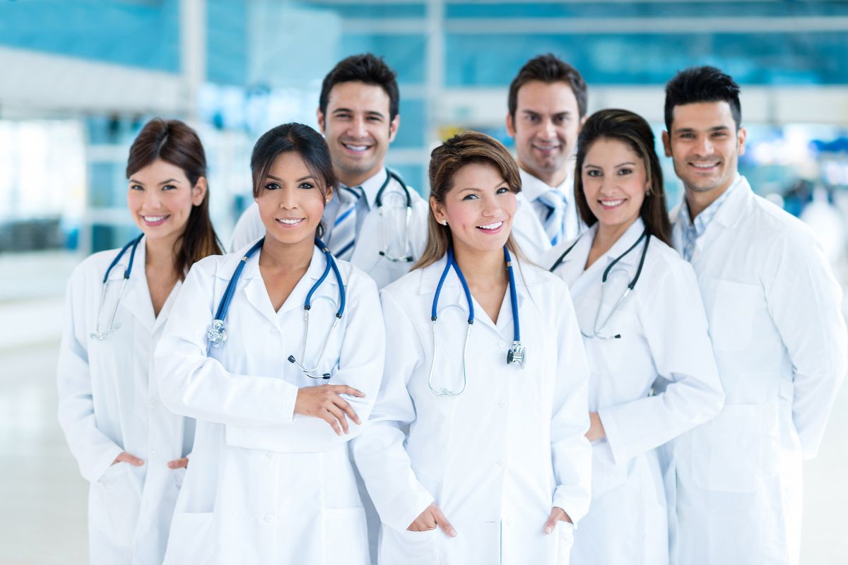 Group of doctors and other healthcare providers as part of an insurance network