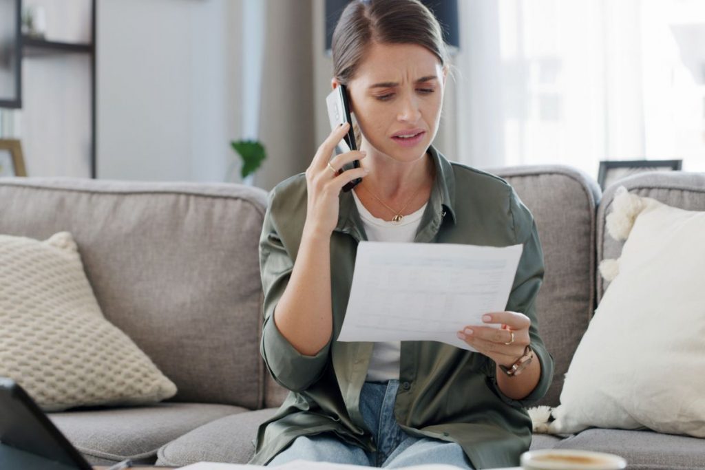 Woman reading a Medicare MSN form