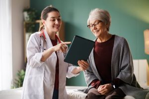 Doctor explaining Medicare coverage